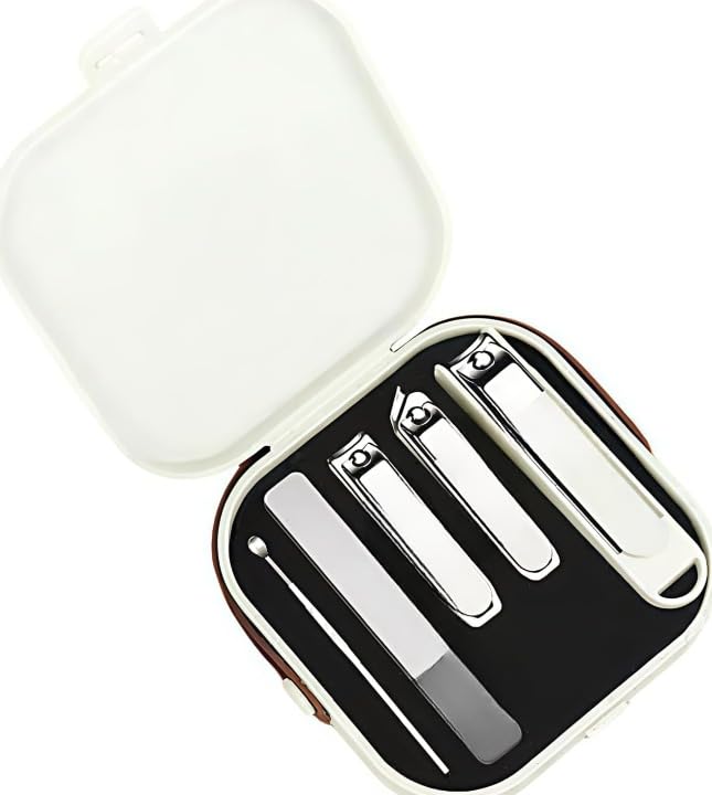 5 In 1 Professional Manicure Kit Nail Care Set with Stainless Steel Nail Clipper Cuticle Tool Nail File and Grooming Accessories for Men and Women-image-39