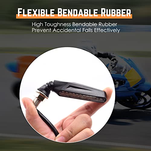 Acelane Motorcycle Indicator Lights Flowing Led Turn Signal Lights Blinkers Brake Light Daytime Running Light Rear Front 12V For Motorbike Scooter Quad Cruiser Harley Kawasaki Yamaha Suzuki Off Road #TOP1