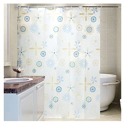Rideau de douche imperméable 240x200 lavable grand rideau séparation baignoire - 2