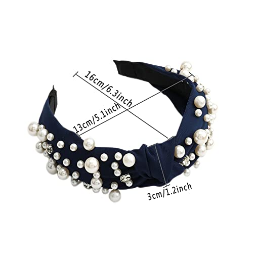 Headbands for Women's Hair Alice Band Fabric Headband Hair Accessories for Women Girls England Hair Accessories (Headband_2Pearl) - Image 3