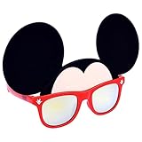 Sun-Staches Mickey Mouse Official Disney Sunglasses | Vacation, Park or Costume Accessory | UV 400 | One Size Fits Most Adults