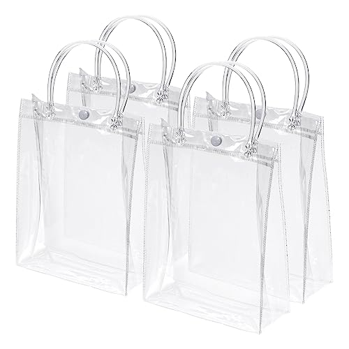 Sac cadeau PVC transparent PATIKIL mini cabas réutilisable avec poignées pour fêtes et mariages
