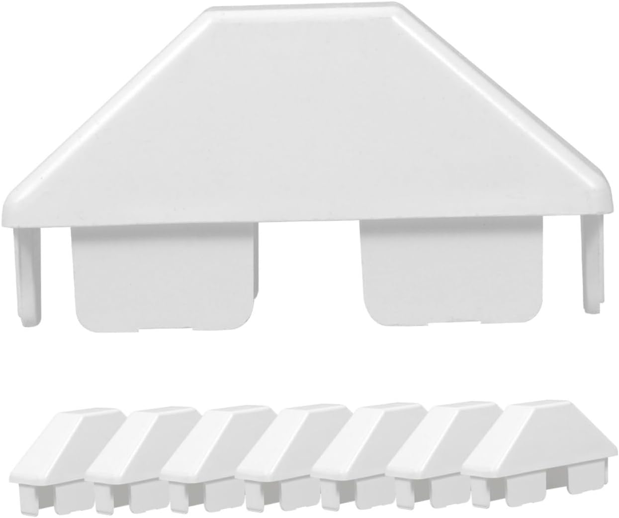 Angoily 8pcs PVC Fence Top Cap Flat Covers Fence Cap Column Cover Replacement Vinyl Picket Sealing for Pets Safety