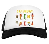 Die Sehr Hungrige Raupe Samstag Weiß Schwarz Unisex Baseball Cap White Black