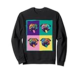 Amante del perro I Pop Art Pug I carritos Sudadera