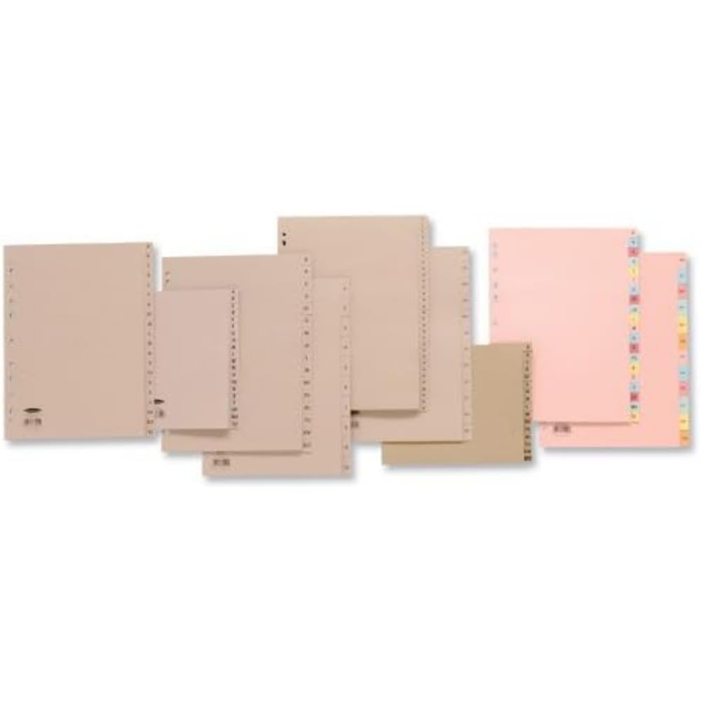 B&Q -  Concord Manilla Index Europunched A-Z 20-Part A4 Assorted Ref Az6