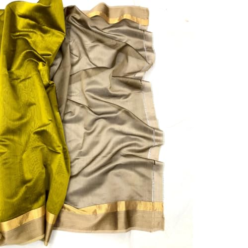 PALASH green maheshwari silk saree – image 5