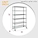 BestOffice | 6-Tier Wire Storage Shelves with Wheels | 18x48x78 | Black | Adjustable Racks | Heavy-Duty Metal Shelf, Holds Upto 600 lbs | No-Tool Assembly | Ideal for Home & Garage Shelving
