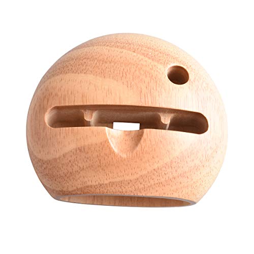 Blue Hole Wood Sound Amplifier, Multi Function Phone Stand for Listening Music and Watching Video, Works as Powerless Speaker with Pen Holder