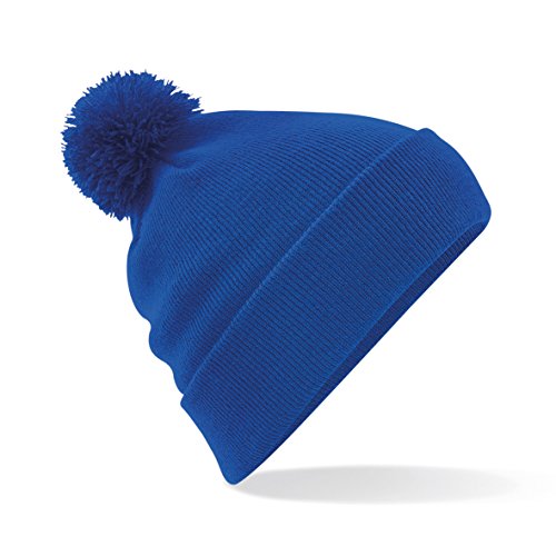Image of Beechfield - Cuffed Design - Original Pom Pom Beanie - Bright Royal