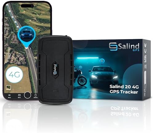 Salind 20 4G - GPS Tracker für Auto, Motorrad, Fahrzeuge & LKW´s mit Magnet | Echtzeit-Ortung - Extra lange Akkulaufzeit - bis zu 180 Tage im standby - Geo-Zaun Fahrzeuge, Maschine