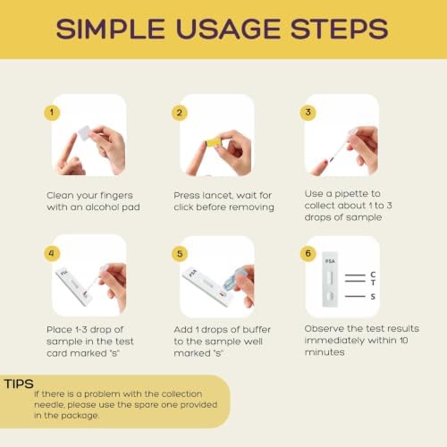 PSA Test Kit at Home PSA Health|PSA Rapid Test Kit for Men|Home PSA Test in 10 Minutes. Easy to Read, Accurate and Quick Results|Includes All Test Components — 사진 4