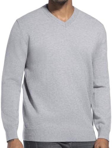 VEIISAR Herren Pullover mit V-Ausschnitt 360g - Dicke Variante - Pullover Wärme für Herbst/Winter - Weicher Bequemer Strickpullover