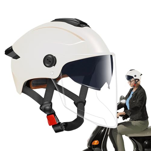 Casque à face ouverte contre la chaleur et le vent avec double visière