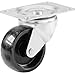 Shepherd Hardware 9393 2-1/2-Inch Polypropylene Wheel Swivel Plate Caster, 175-lb Load Capacity,Black