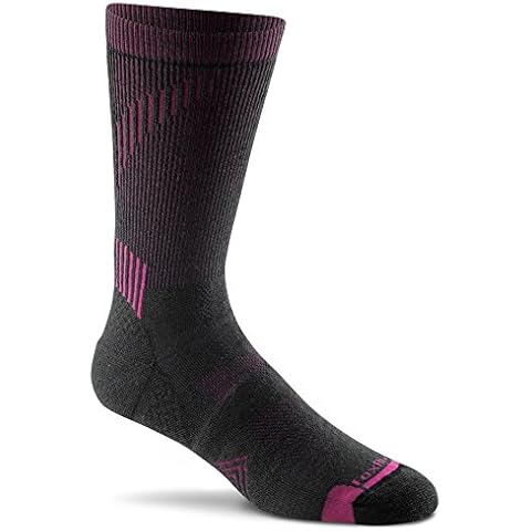 Fox River Adult PrimaHike Medium Weight Crew Socks, S, Black/Fig Cover