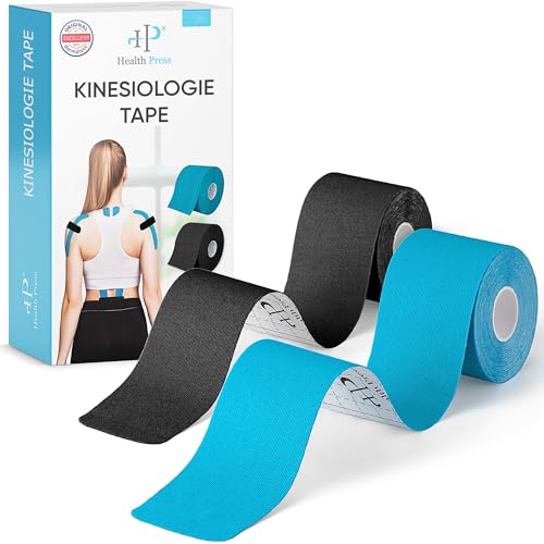 Health Press® Kinesiotapes - 2 Kinesiotape rollen (5 m x 5 cm)