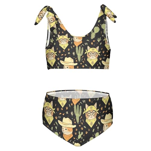 Image of Girls Tankini Swimsuit 2 Piece Pink Unicorn Donuts Summer Beach Bikini Bathing Suit 3T