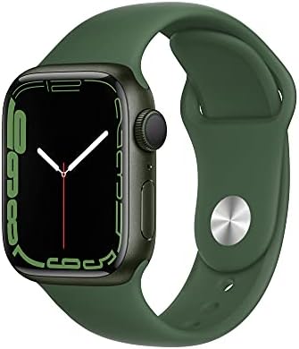 Apple Watch Series 7 (GPS, 41mm) – Green Aluminium Case with Clover Sport Band – Regular