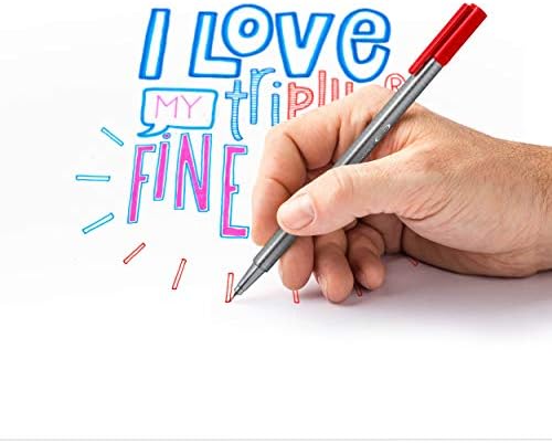 Staedtler triplus fineliner pen, ergonomic triangular shape, made in Germany, set with 40 brilliant colours, line width 0.3 mm, 334 SB40