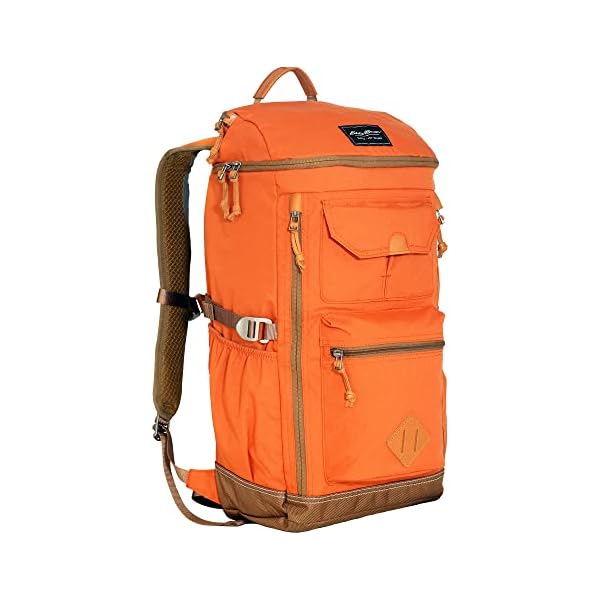 Eddie Bauer Bygone Backpack with Exterior Pockets and Laptop Compatible Sleeve, Terracotta, 30L