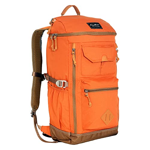 Eddie Bauer Bygone Backpack with Exterior Pockets and Laptop Compatible Sleeve, Terracotta, 30L