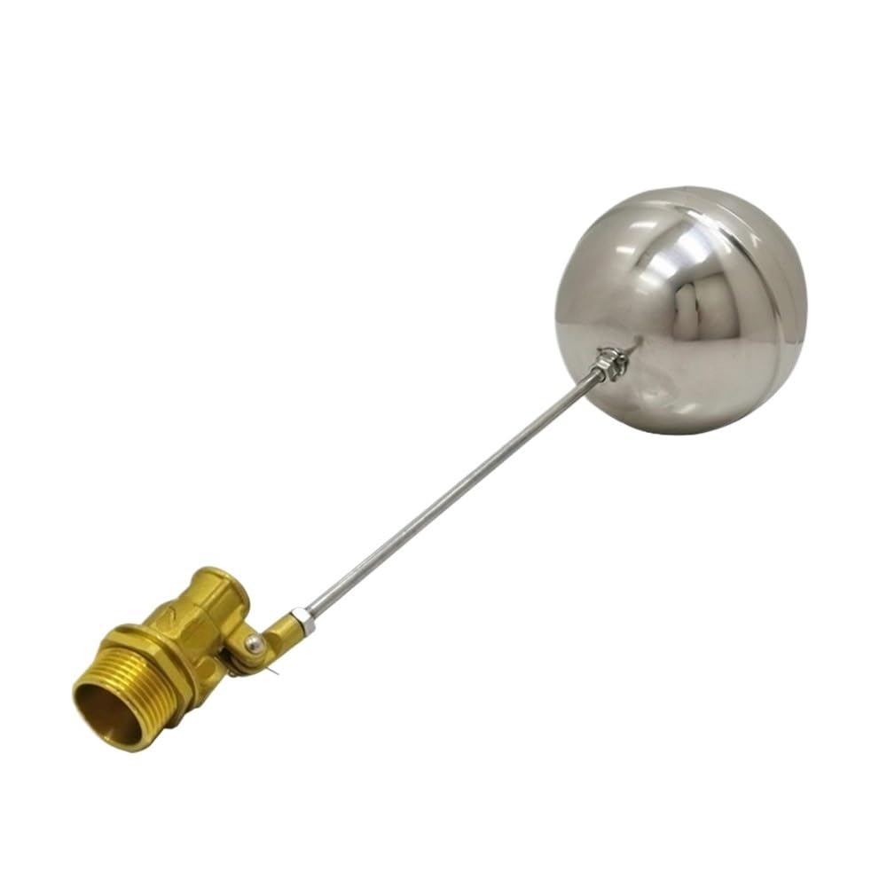Gonchenjiu One Color Float Ball Valve 1Pc Brass Metal Float Valve, Dn15/Dn20/Dn25 304 Stainless Steel Ball Stem For Toilet Water Tank(20)