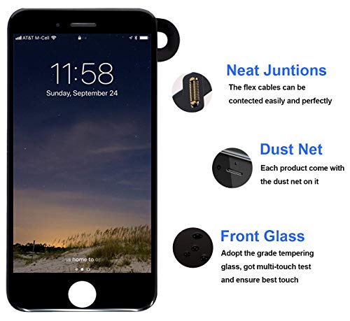Select Us For Iphone 7 Plus 5.5" Lcd Digitizer Display Hd Touch Screen Replacement Full Assembly With Front Camera Earpiece Speaker Proximity Sensor Black #TOP1