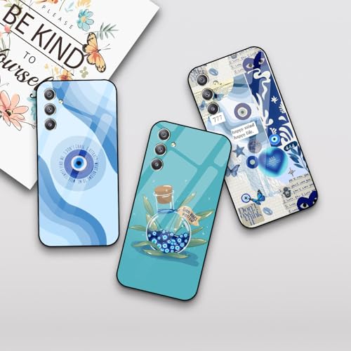 Image of COLORflow Back Cover Compatible with Samsung Galaxy A34 5G | Evil Eye Charm Color Customized | Shockproof TPU Bumper with Camera Protection Back Cover Compatible with Samsung Galaxy A34 5G