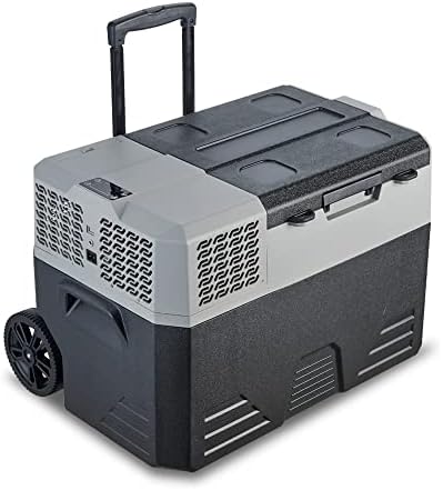 cho POWER SPORTS Portable Freezer Cooler AC/DC Compressor Refrigerator Fridge Trolley Wheels for Truck RV Boat Party Picnic Camping (42 Liter)