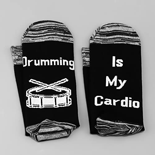 LEVLO Drummer Lover Socks Drumming Is My Cardio Men Socks Drummer Musician Gifts4