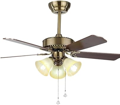 Ceiling Fans, 52 Inch Classic Flush Mount Indoor LED Ceiling Fan with Light, Pull Chain, Quick-2-Hang Dual Finish Blades, Reversible Motor``