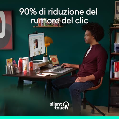 Signature M650 L Mouse wireless - Per mani grandi, Durata Batteria 2 anni, Clic Silenziosi, Tasti Personalizzabili, Bluetooth, per PC/Mac/Più dispositivi/Chromebook - Grigio - Mouse gaming - Immagine 4