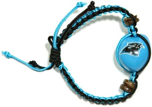Style Pasifika NFL Carolina Panthers Go Nuts Kukui Nut Macrame Bracelet