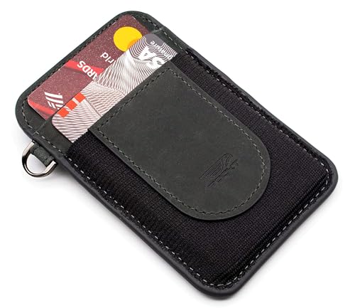 Image of POCKT Card Holder Wallet For Men and Women - Slim Minimalist Front Pocket Wallet Elastic Credit Card Holder Genuine Leather RFID Blocking Card Case Wallets