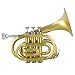 EASTROCK Pocket Trumpet Brass Bb Trumpet with 7C Mouthpiece special-shaped