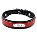 Pet Artist Hundehalsband aus Leder, mit Namensschild, personalisierbar, für große Hunde, Größe M/L/XL in Schwarz, Blau, Braun, Hot Pink, Rot und Lila