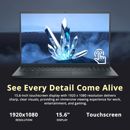 Image of Dell Inspiron 15.6 inch FHD Touchscreen Laptop, AMD Ryzen 5 7530U, 32GB RAM, 3TB Storage(2TB SSD+1TB Docking Station Set), AMD Radeon Graphics, Wi-Fi 5, Numeric Keypad, Win 11 Pro, Black