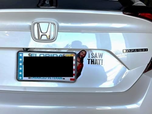 Image of I Saw that, Jesus Funny Car Sticker, 3-7 inches - Funny Car Sticker, Bumper Decal (7in)