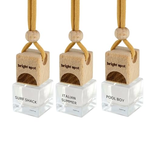 Image of Car Air Freshener - Premium Car Hanging Air Freshener, Long-Lasting Fragrance for Auto and Home (0.2 Fl Oz (Pack of 3), Summer Variety Pack - Pool Boy, Surf Shack, Italian Summer)