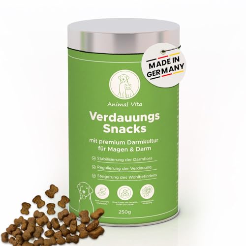 Animal Vita® Verdauungs-Snacks für Hunde mit Probiotika [100% natürliche Inhaltsstoffe] - Probiotika...