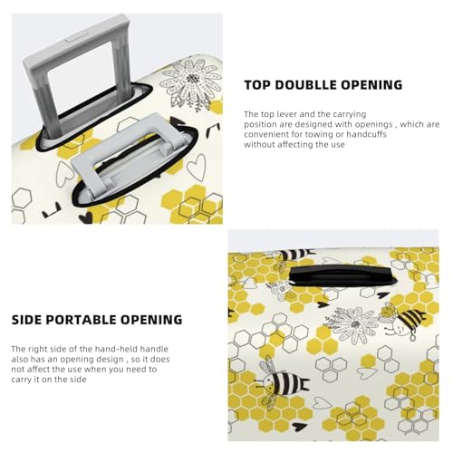 Heart Shaped Honeycomb Luggage Cover Washable Elasticated Luggage Covers For Suitcase Tsa Approved Stylish Dust And Scratch Resistant Luggage Case Protector For Kids And Adults4