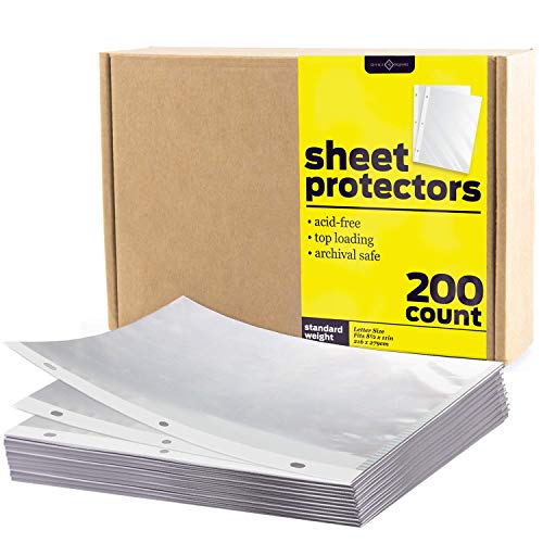 200-Pack Standard (Not Economy) Weight Clear Sheet Protectors by Office Square