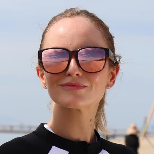 Image of INFI Fit Over Glasses Sunglasses Polarized for Women Men Fishing Driving Outdoor Mirrored Lens UV Protection