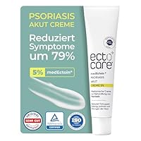 ectocare® Psoriasis Creme Akut mit 5% Ectoin 30ml | Schuppenflechte Salbe ohne Kortison | Medizinprodukt Reduziert Schuppenbildung, Juckreiz & Rötungen | Lindert trockene, rissige & schmerzende Haut