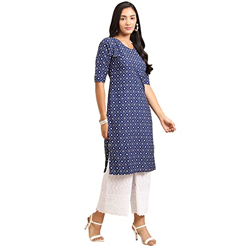 Image of Pinkmint Women's Crepe Digital Print Straight Kurta