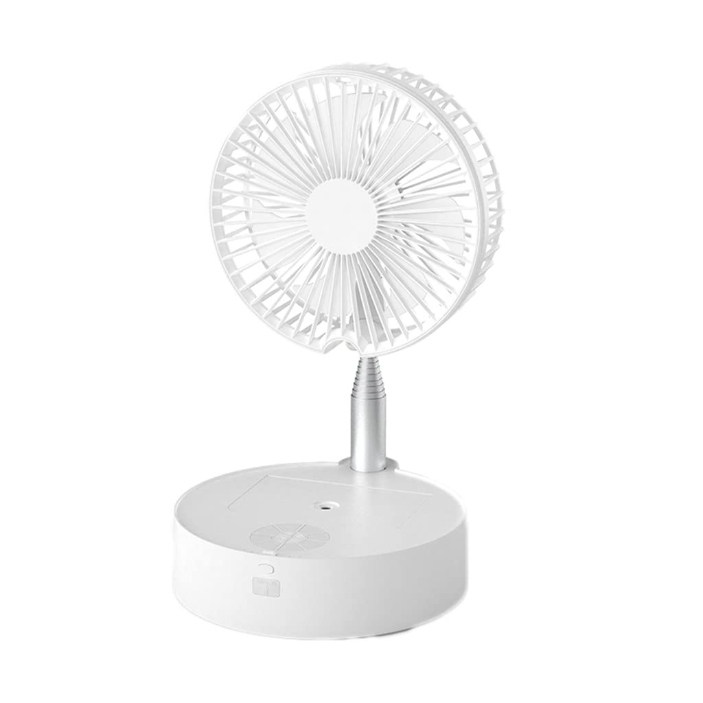 Ventilateur pliant rétractable USB RJJ blanc de bureau portable et silencieux pour étudiant
