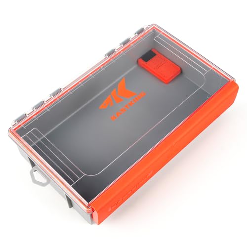 Image of KastKing HyperSeal Waterproof Tackle Box, 3700 Deep Tackle Trays, Fishing Tackle Box Organizer With Exterior Stickers, Fishing Gear & Fishing Accessories Storage, 1 Pack No Compartment