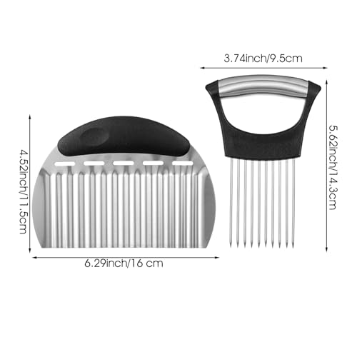 COMNICO Onion Holder for Slicing 2pcs Multifunctional Lemon Slicer Onion Cutter forSlicing Kitchen Chopper Slicing Assistant Tool Cutting Chopping Tools with Handle for Carrot Vegetable - Image 2