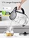COMFEE' Glass Electric Tea Kettle & Hot Water Kettle Electric, 1.7L Electric Kettle with LED Indicator, 1500W Fast Boil, Auto Shut-Off and Boil-Dry Protection